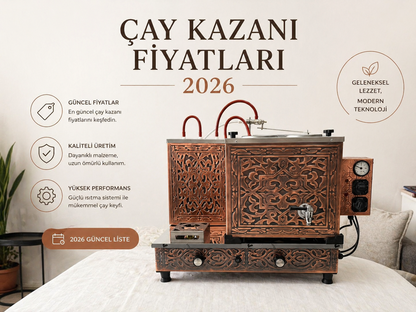İstanbul’da kafe ve çay ocağı için kullanılan paslanmaz çelik sanayi tipi çay kazanı ve demlikler (Çay Kazanı Fiyatları 2026)