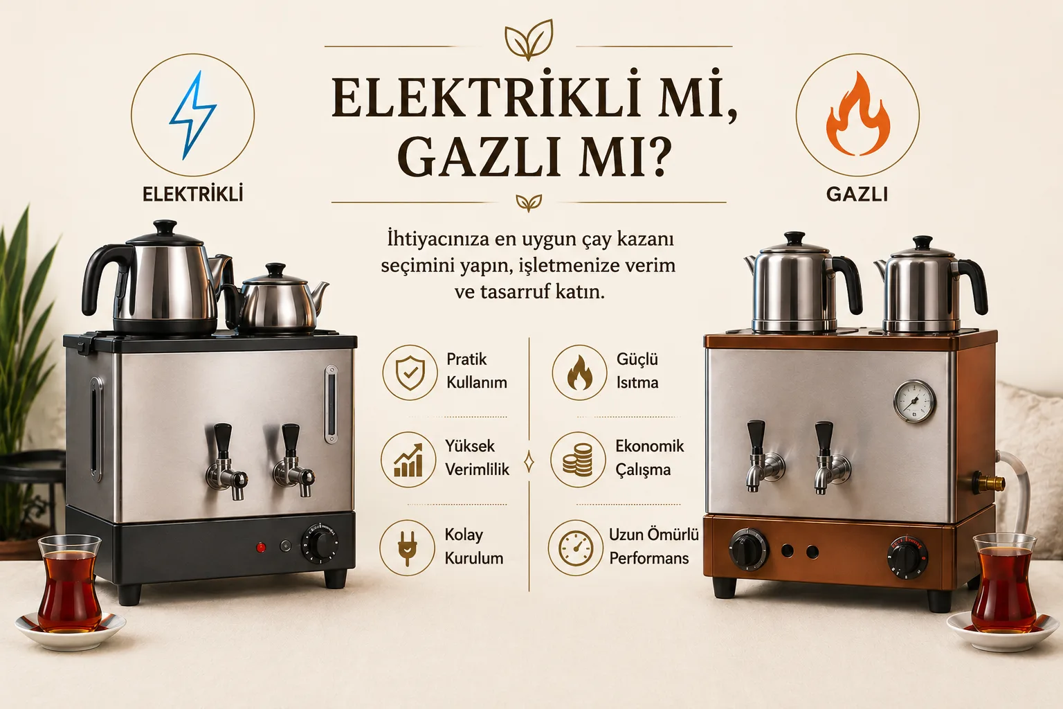 2026 En İyi Çay Kazanı Hangisi? Elektrikli mi Gazlı mı?