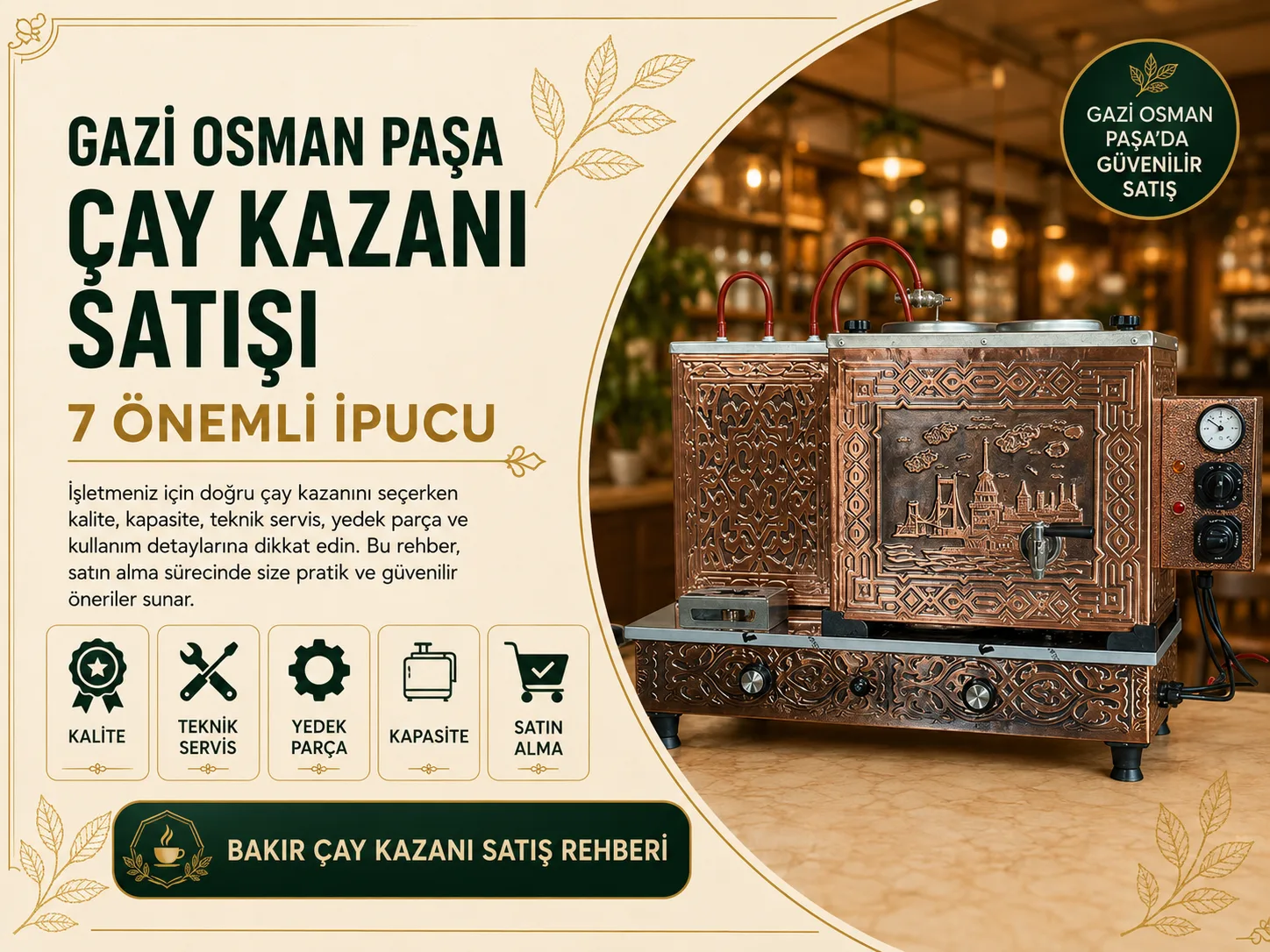 İstanbul Gaziosmanpaşa Çay Kazanı Satışı