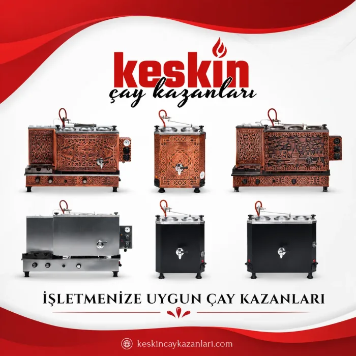 Kahvehaneler için dayanıklı, verimli ve yüksek kapasiteli çay kazanı modelleriyle kesintisiz çay servisi sağlayın.